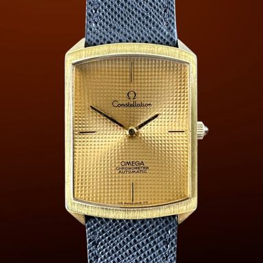 Vintage Omega Constellation 18k Solid Yellow Gold Tank 153.042 - 1968 - 28mm