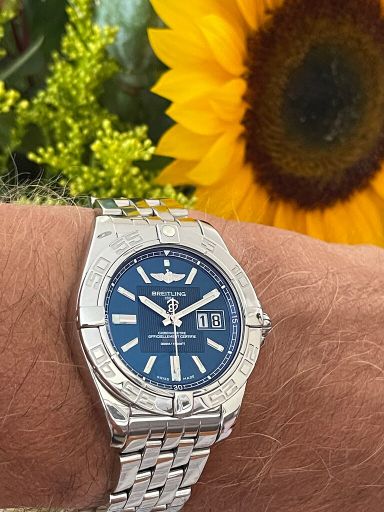Breitling Galactic 41 Blauwe dial (A49350)