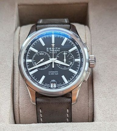 Zenith El Primero Pilot, top toestand, full set, 2995 euro!