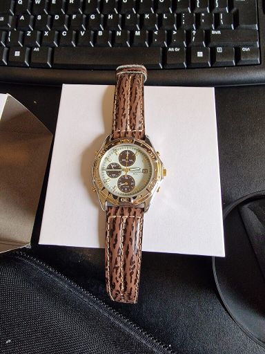 NOS Pulsar "panda's chrono met Seiko alarm uurwerk