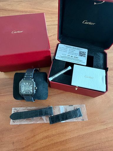 TK: Cartier Santos WSSA0039 (nieuwstaat)
