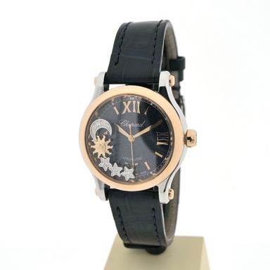 Chopard Happy Sport ‘Stars’ Automatic 278573; 18k. Goud/stalen dames horloge met diamanten