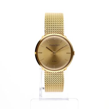IWC Schaffhausen De Luxe 990309; 18k. Gouden heren horoge (full-set 1964)