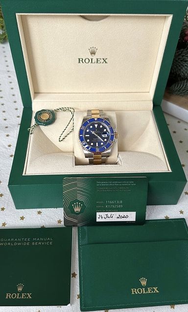 Aangeboden: Rolex Submariner 116613LB Bluesy uit 2019 fullset