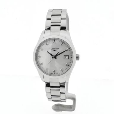 Longines Conquest Classic L2.386.4.87.6 2; Dames horloge met diamanten