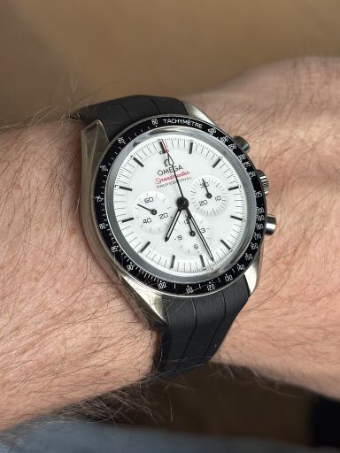 TK/TR Omega Speedmaster 310.30.42.50.04.001 Wit + Rubber
