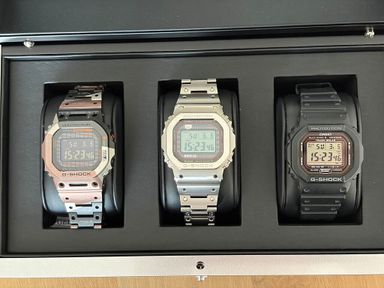 Complete G-Shock set: MRG B5000D-1 + GMW B5000 TVB-1 + GW 5000 U-1