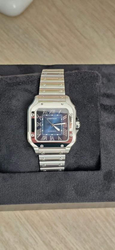 Cartier Santos Medium Blauw