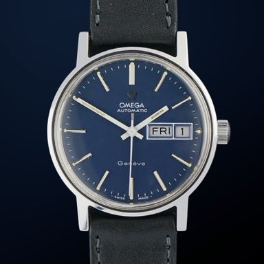 Vintage Omega Genève DayDate Automatic Blue dial 166.0117 - 35mm - 1973