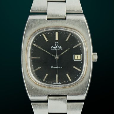 Vintage Omega Genève Automatic Black Dial 166.0191 / 366.0835 - 36mm - 1974
