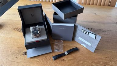 Oris Artix GT Chronograph (op staal en leer, full set + 1 jaar garantie)