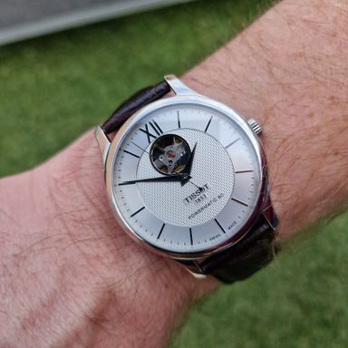 TK: Tissot Tradition Powermatic 80 Open Heart - Steel/Silver