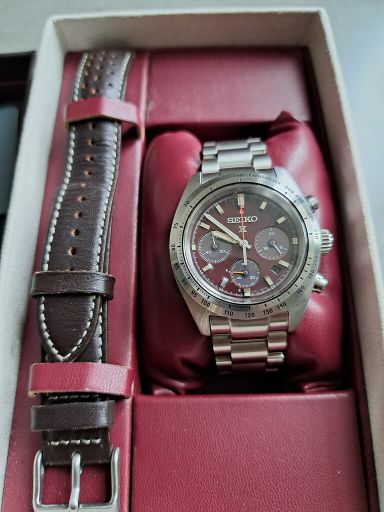 Tk seiko speedtimer Ssc953p1 bordeaux rood limited edition
