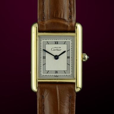 Vintage Cartier Tank Vermeil Must SM Quartz 366001 - 20,5mm - 1990s