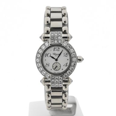 Chopard Imperiale 4156; Exclusief 18k. Witgouden dames horloge met diamanten