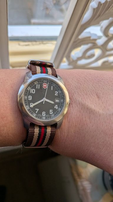 TR: Victorinox Swiss Army Field Watch "Officer's Watch" (Model: 26012.CB).