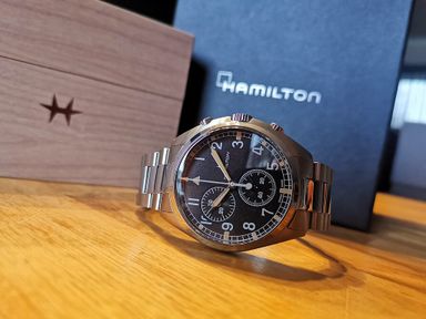 TK: Hamilton Khaki Aviation Pilot Pioneer Chrono, full set, € 435,-