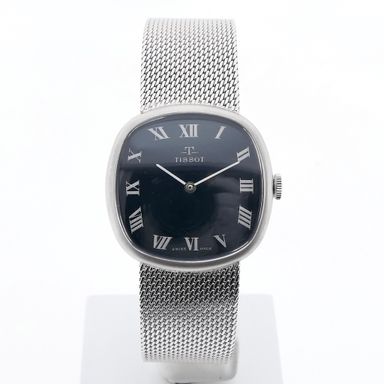 Tissot Vintage; 14k. witgouden horloge