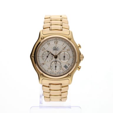 Ebel 1911 Le Modulor Chronograph E8137240; 18k. Gouden heren horloge