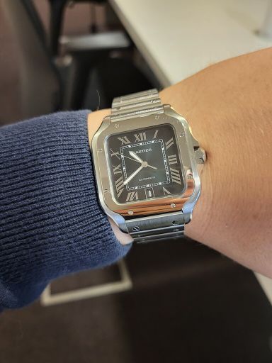 Te koop: Cartier Santos groene dial 6500 euro!