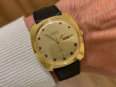 Weer in verkoop Omega DeVille 18k goud uit 1970