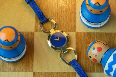 Chopard Horsebit "Lapis Lazuli dial" in 18k Yellow Gold