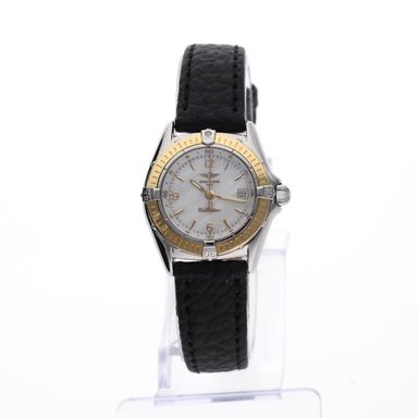 Breitling Callistino ‘Mother of Pearl’ D52045; 18k. goud/stalen dames horloge