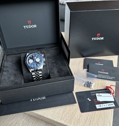 TK: Tudor Black Bay Chrono Blue Boutique Edition.