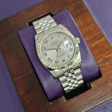 Rolex Datejust 36 Silver Roman Jubilee