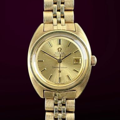 Vintage Omega Constellation C-Shape Lady Gold Plated 568.001 - 25mm - 1968