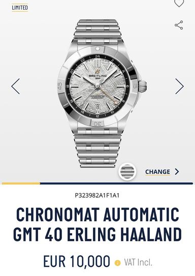 TK: Breitling Chronomat 40 GMT Meteorite limited