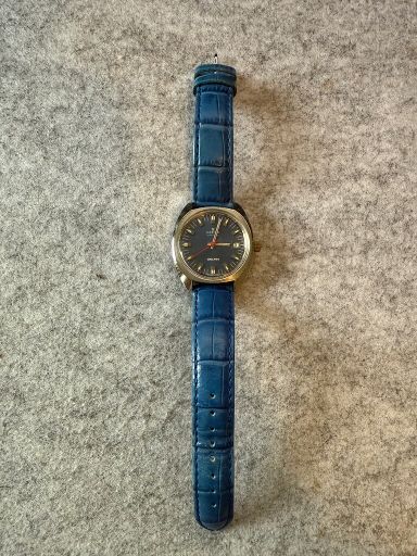 TK Vintage Edox Delfin - Blauwe wijzerplaat
