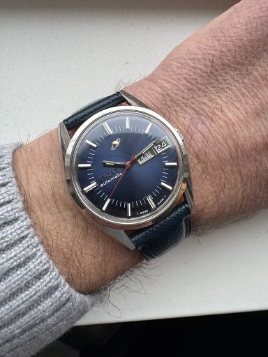 [TK] Enicar Sherpa Ocean Pearl – Blauwe Sunburst – NL Dag – Service 2024