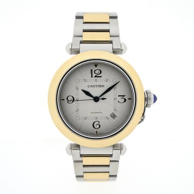Cartier Pasha De Cartier W2PA0009; 18k. Goud/stalen heren horloge