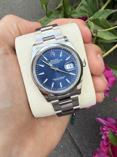 Rolex datejust 126200 blauw (nieuw onder list)