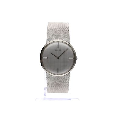 Corum 18ct. Ref: 8261 White Gold Men's Watch 'Linen' Dial Cal. 4200