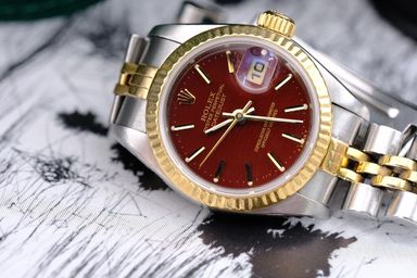 Rolex Datejust 69173 (dameshorloge) Burgundy Dial