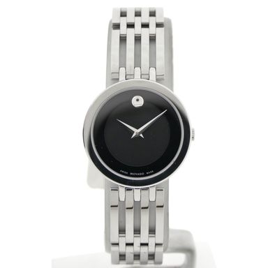 Movado Esperanza; Dameshorloge met donkergrijze wijzerplaat; 0607051