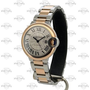Cartier Ballon Bleu 33 mm steel / rosé gold • 2019 • als nieuw