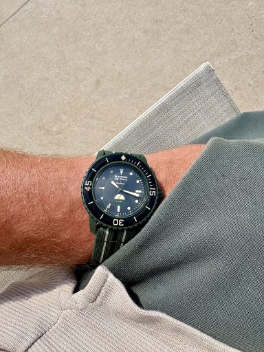 Swatch x blancpain green abyss