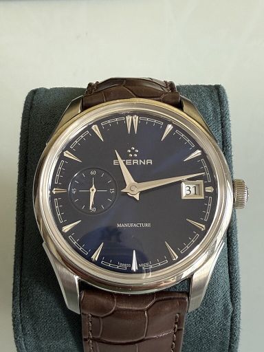 TK: Eterna Legacy 1948 Heritage Manufactuur Blauw