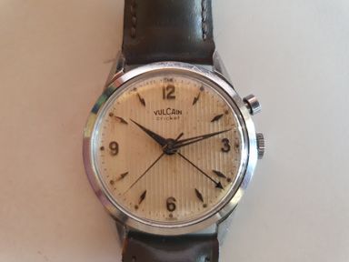 TK: Vulcain Cricket, mechanisch alarm horloge, vintage