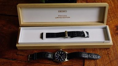 TK: Seiko SPB069J1 Blauwe emaille limited, 649,95 Euro