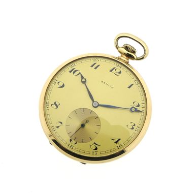 Zenith Antiek 14k. gouden zakhorloge; N.V. Hoek’s Zuurstoffabrieken