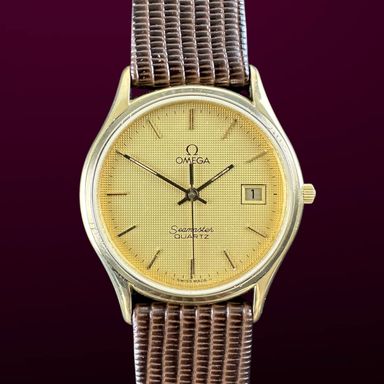 Vintage Omega Seamaster Quartz Tapisserie dial 196.0251 - 33mm - 1982