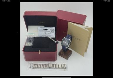 Te koop: Cartier Santos Large 39,8mm blauw
