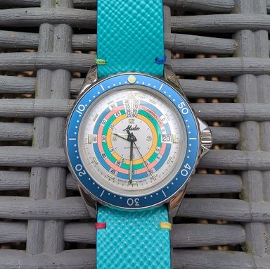 Mido Ocean Star Decompression Timer 1961 (de blauwe)