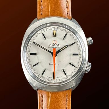 Vintage Omega Genève Chronostop White Dial 145.009 - 35mm - 1968