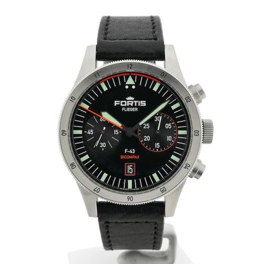 Fortis Flieger F-43 Bicompax F4240005; Automatisch chronograaf heren horloge