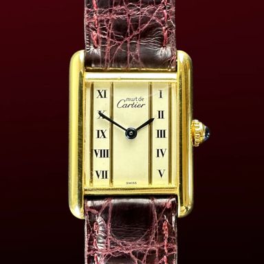 Vintage Cartier Tank Vermeil SM Lady Quartz 5057001 - 21mm - 1990s